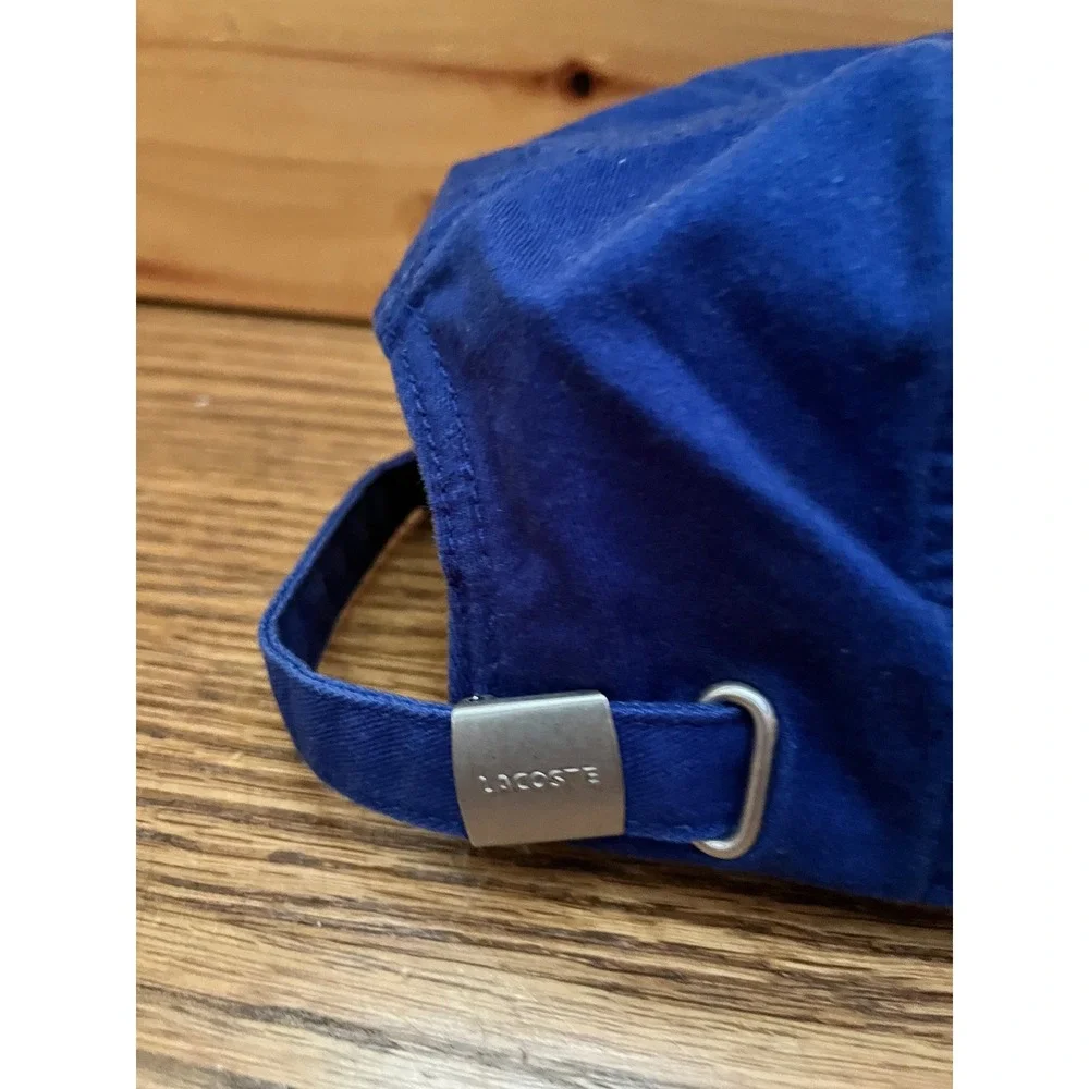 Lacoste Mens Royal Blue Big Croc Logo Adjustable Baseball Cap Hat One Size